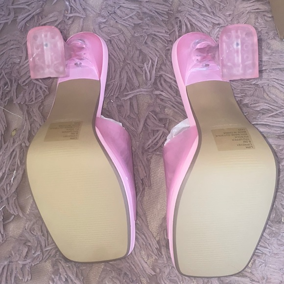 🚫SOLD🚫 NIB Steve Madden Lipa pink vinyl mules size 8.5 - Picture 14 of 16